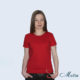Женская футболка красная 100% хлопок